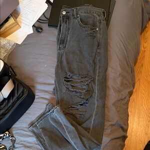 American Eagle Outfitters Women's Distressed Gray Jeans